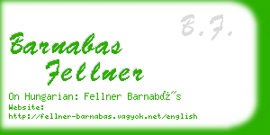 barnabas fellner business card